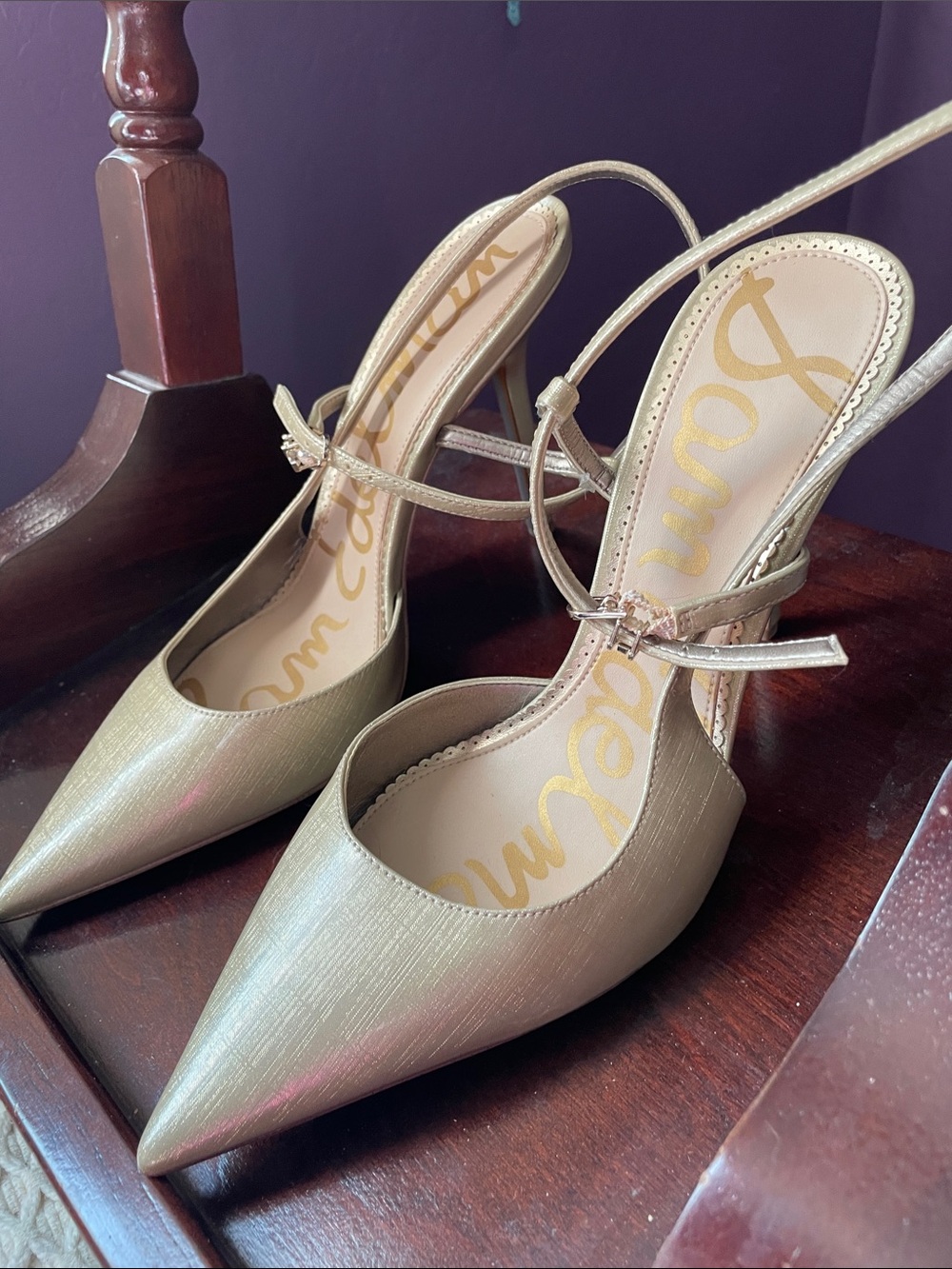 SAM EDELMAN SLINGBACK GOLD